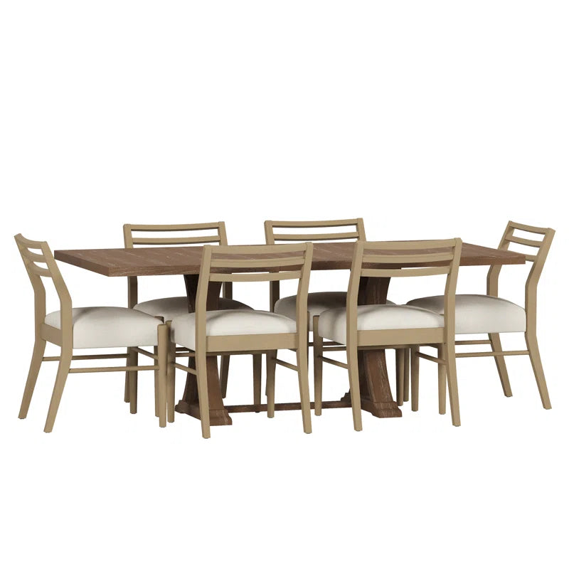 7 - Piece Extendable Trestle Dining Set