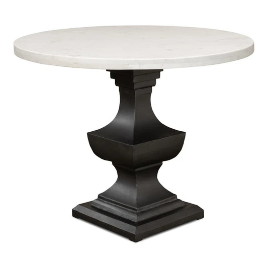 Round Marble Top Metal Base Dining Table